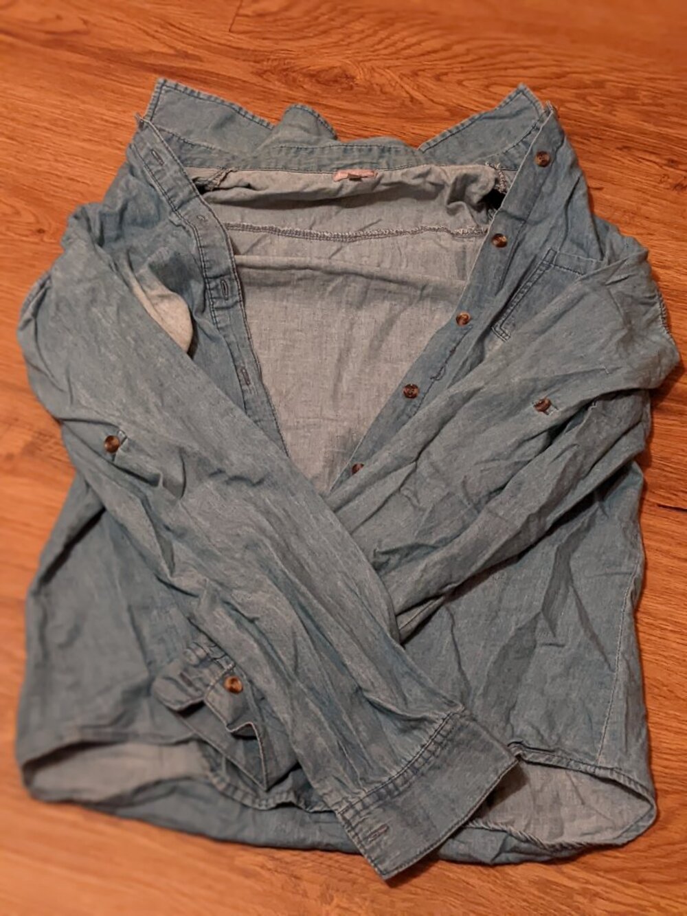 Cold Shoulder Denim Tee